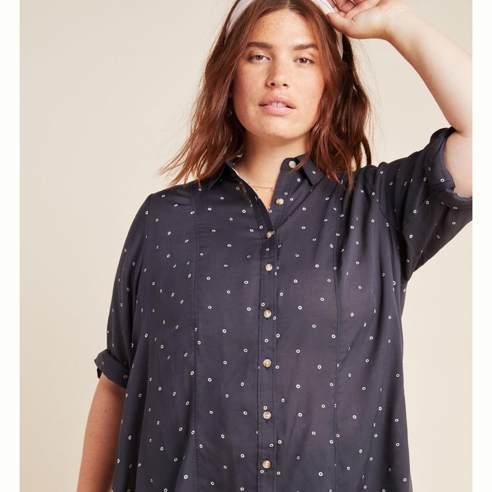 NWOT Maeve Monika button down tunic Anthropologie - Picture 7 of 13